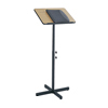 Safco� Speaker Stand with Height and Tilt Adjustability (Color: Medium Oak, Material(s): Steel (Base); Laminate (top), Size: 21 w x 21 d x 29 1/2 to 46 h)