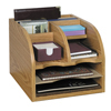 Safco Three-Way Radius Front Desktop Corner Organizer SFC 9425MO