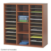Apres � Literature Organizer (Color: Cherry, Material(s): Hardboard (dividers); 3/4 furniture-grade wood, Size: 29 3/4 w x 11 3/4 d x 29 3/4 h)