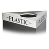 Safco� Trifecta� Waste Receptacle Lid (Color: Stainless Steel, Material(s): Stainless Steel, Size: 20 w x 20 d x 3 h)