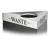 Safco� Trifecta� Waste Receptacle Lid (Color: Stainless Steel, Material(s): Stainless Steel, Size: 20 w x 20 d x 3 h)