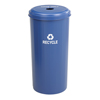 Safco� Tall Round Recycling Receptacle for Cans (Color: Blue, Material(s): Steel, Size: 16 dia. x 30 h)