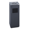 Safco� Square Ash 'N' Trash Sandless Urn (Color: Black, Material(s): Steel, Size: 9 1/2 w x 9 1/2 d x 24 1/4 h)