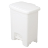 Safco� Plastic Step-On Receptacle (Color: White, Gallon Capacity: 4, Material(s): Plastic)