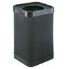 Safco� At-Your-Disposal� Receptacle (Color: Black, Material(s): Plastic, Size: 18 w x 18 d x 32 h)