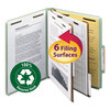 Six-Section Colored Pressboard Top Tab Classification Folders with Two Dividers