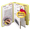 Six-Section Colored Pressboard Top Tab Classification Folders with Two Dividers