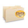 Blank Self-Tab Manila Card Guides (1/3 Tab Cut, 3 x 5 Card Size)