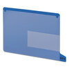 Colored Vinyl End Tab Outguides with Pockets (Blue, Letter Size)