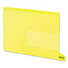 Colored Vinyl End Tab Outguides with Pockets (Yellow, Letter Size)