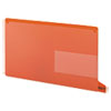 Colored Vinyl End Tab Outguides with Pockets (Red, Legal Size)