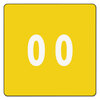 Single Digit End Tab Numerical Labels, White Numerals, Solid Color Background