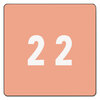 Single Digit End Tab Numerical Labels, White Numerals, Solid Color Background
