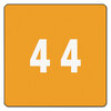 Single Digit End Tab Numerical Labels, White Numerals, Solid Color Background