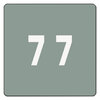Single Digit End Tab Numerical Labels, White Numerals, Solid Color Background