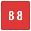 Single Digit End Tab Numerical Labels, White Numerals, Solid Color Background