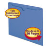 Colored Recycled File Jackets with Reinforced Double-Ply Tab