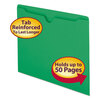 Colored Recycled File Jackets with Reinforced Double-Ply Tab