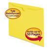Colored Recycled File Jackets with Reinforced Double-Ply Tab