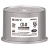 Sony&reg; CD-R Printable Recordable Discs SON 50CDQ80PI3