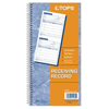 TOPS� Spiralbound Receiving Record Book (Global Product Type : Forms-Receiving, Form Size (W x H) : 5 in x 5 1/2 in, Format : 100-Set Book)