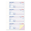 Carbonless Money Receipt Book, Four 2-3/4 x 7-1/4 Receipts per Page