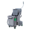 Restroom Bucket Combo 30L (Color: Gray, Size: 8 Gallon Capacity)