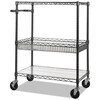 Alera Alera® Three-Tier Wire Cart with Basket ALESW543018BA