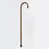 Briggs Healthcare/Mabis Brazos Twisted Oak Crook Neck Classic Wood Cane, Brown, EA/1 CRD6450230000246EA