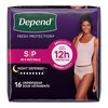 Depend Night Defense Underwear For Women, Overnight Absorbency, Blush, Small, 24" - 30" Waist. REPLACES 6947917, PK/1, CS/64
