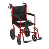 Drive Medical Lightweight Expedition Transport Wheelchair with Hand Brakes DRVEXP19LTRD