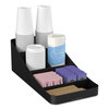 Mind Reader Mind Reader Trove 7-Compartment Coffee Condiment Organizer EMSCOMP7BLK