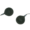 Conductive Rubber Carbon Electrode, 3" Diameter, Black, One Pair