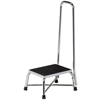 Fabrication Enterprises Clinton, Chrome Bariatric Step Stool, Handrail FNT15-4467