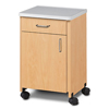Fabrication Enterprises Clinton, Mobile Bedside Cabinet, Molded Top, 18
