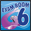 Fabrication Enterprises Clinton, Sign, Ocean Series, Exam Room 6 Sign FNT15-4656