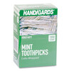Handgards&reg; Individually Wrapped Round Wood Mint Toothpicks
