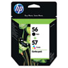Hewlett Packard HP&reg; C9321FN (HP 56/57) Ink, 520 Page-Yield, 2/Pack, Black; Tri-Color HEW C9321FN140
