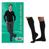 Dynamic Cotton for Men Knee-High, 20-30, Full Foot, Black, Size 4, 2/PK