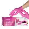 Nitrile Disposable Gloves, Powder and Latex Free Rubber Gloves, Medical Exam Gloves, Medium, Fuchsia, 10PK/Carton
