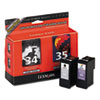 Lexmark Lexmark 18C0535 (34; 35) High-Yield, 475 Page-Yield, 2/Pack, Waterproof BLK/Photo BLK LEX 18C0535
