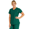 Berkeley Ave Women's Stretch Fabric Tunic Scrub Top with Pockets, Green, 3XL