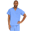 Medline PerforMAX Unisex Reversible V-Neck Scrub Top with 2 Pockets, Blue, Small MED810NTHS-CA