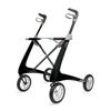 byACRE Carbon Ultralight Comfort Walker Rollator, 18.5" Seat Width, Black