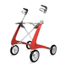 byACRE Carbon Ultralight Comfort Rollator, 18.5"W x 24"H Wide Seat, Red
