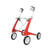 byACRE Carbon Ultralight Regular Rollator, 16.5" Seat Width, Red