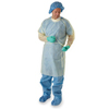 Medline Classic Cover Lightweight Spunbond Polypropylene Gowns with Waist and Neck Ties, Yellow, Size XL MEDCRI4001