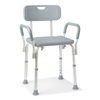 Medline Shower Chair with Backrest and Padded Armrests, 350 lb. Capacity MEDG2-100KHX1