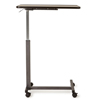 Medline Economy Overbed Table, Walnut Top, Silver Hammertone Base MEDMDS104015