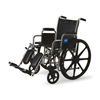 Excel Wheelchair, Removable Desk-Length Arms, Elevating Leg Rests, Black, 18"